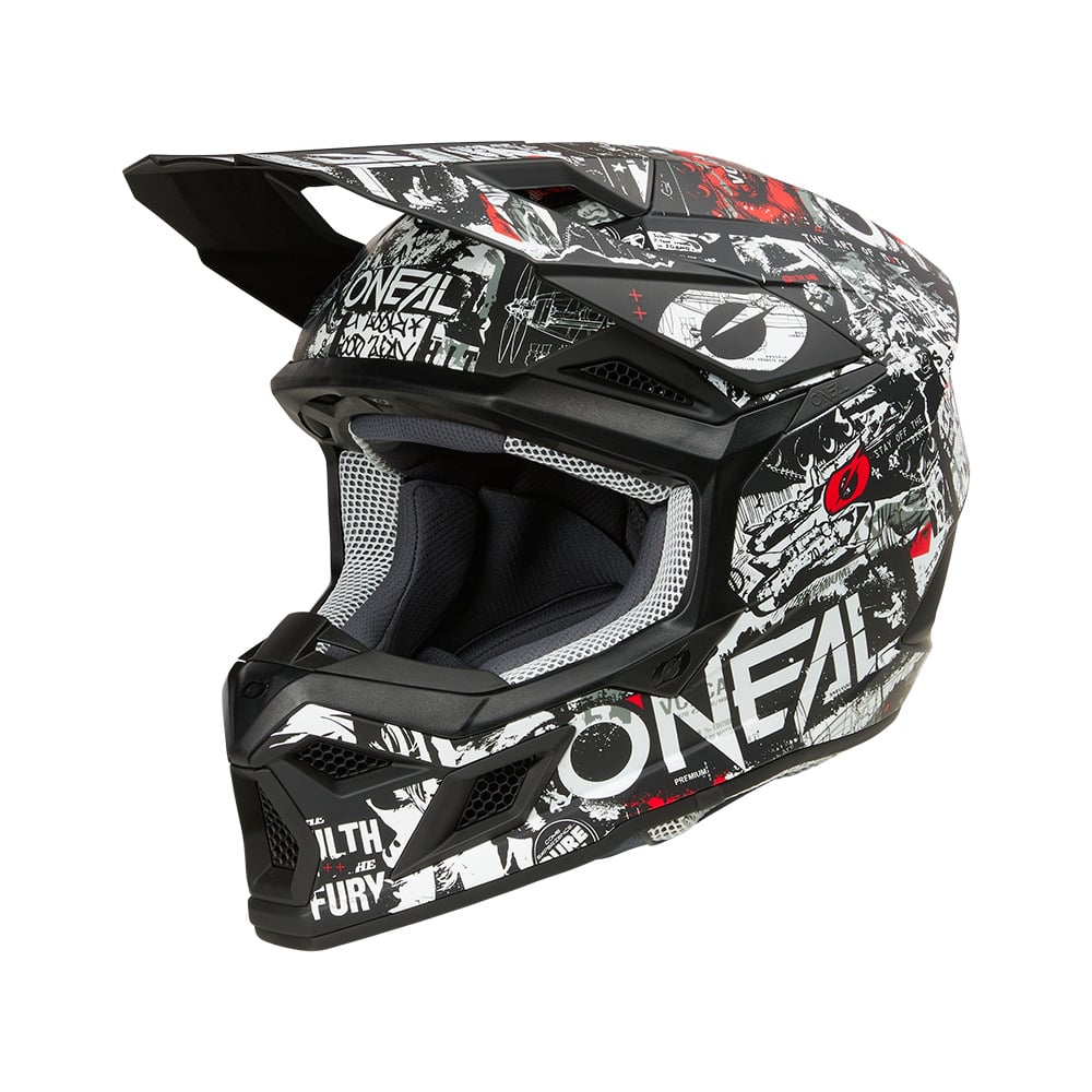 MŨ BẢO HIỂM FULLFACE O'NEAL 3SRS HELMET ATTACK V.25 BLACK/WHITE (ECE 22.06 & DOT)