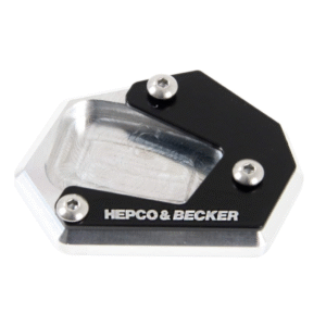 MIẾNG BỌC CHÂN CHỐNG HEPCO & BECKER - SIDE STAND PLATE - BLACK/SILVER - HONDA XL750 TRANSALP