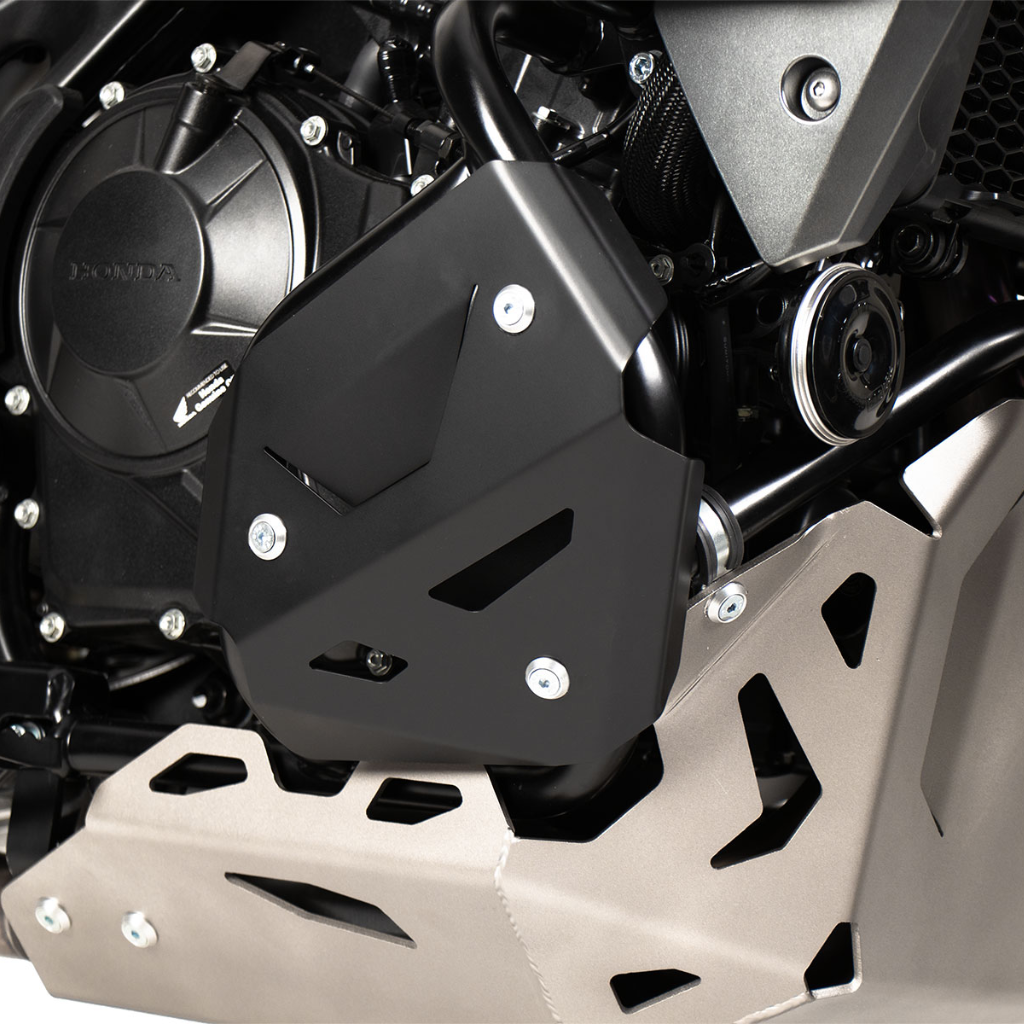 MIẾNG BẢO VỆ LỐC NỒI HEPCO & BECKER - HEAT PROTECTION PLATE - BLACK - HONDA XL750 TRANSALP